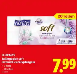 Lidl Floralys Toiletpapier soft lavendel-eucalyptusgeur aanbieding