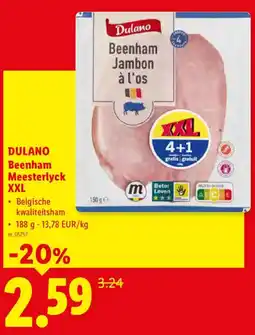 Lidl Dulano Beenham Meesterlyck XXL aanbieding