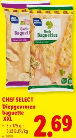 Lidl Chef select Diepgevroren baguette XXL aanbieding