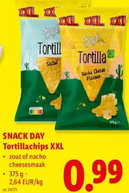 Lidl Snack day Tortillachips XXL aanbieding