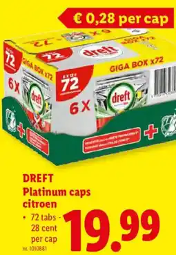 Lidl Dreft Platinum caps citroen aanbieding