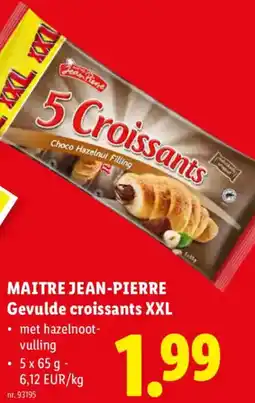 Lidl Maitre jean-pierre Gevulde croissants XXL aanbieding