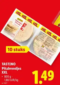 Lidl Tastino Pitabroodjes XXL aanbieding