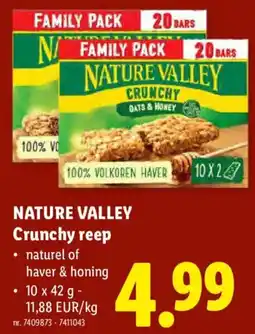 Lidl Nature valley Crunchy reep aanbieding