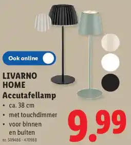 Lidl Livarno home Accutafellamp aanbieding