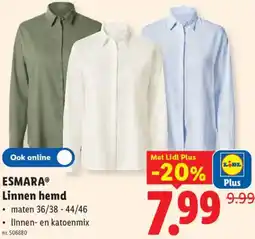 Lidl Esmara Linnen hemd aanbieding