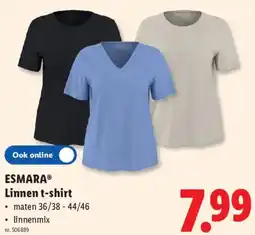 Lidl Esmara Linnen t-shirt aanbieding