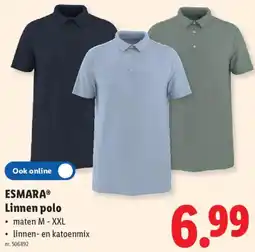 Lidl Esmara Linnen polo aanbieding
