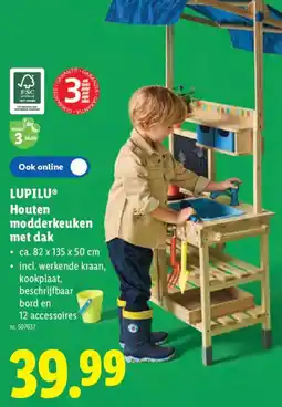 Lidl Lupilu Houten modderkeuken met dak aanbieding