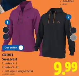 Lidl Crivit Sweatvest aanbieding