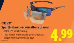 Lidl Crivit Sportbril met verwisselbare glazen aanbieding
