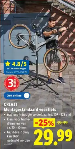Lidl Crivit Montagestandaard voor fiets aanbieding