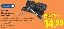 Lidl Crivit Momentsleutel voor fiets aanbieding