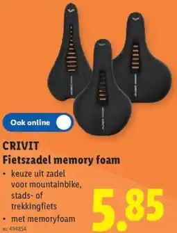 Lidl Crivit Fietszadel memory foam aanbieding