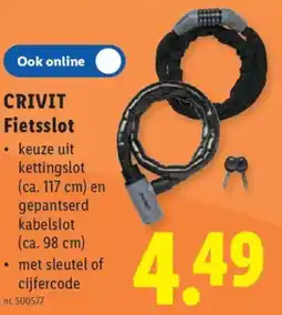 Lidl Crivit Fietsslot aanbieding