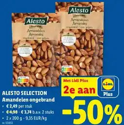 Lidl Alesto selection Amandelen ongebrand aanbieding