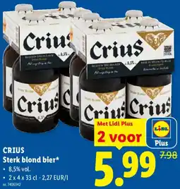 Lidl Crius Sterk blond bier aanbieding