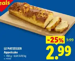 Lidl Le patissier Appelcake aanbieding