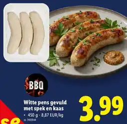 Lidl Witte pens gevuld met spek en kaas aanbieding