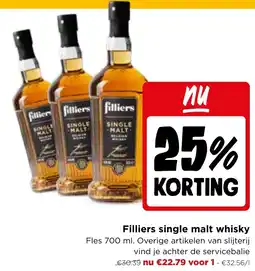 Jumbo Filliers single malt whisky aanbieding