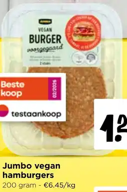 Jumbo Jumbo vegan hamburgers aanbieding