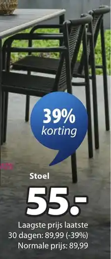 Jysk Kristianstad stapelstoel aanbieding
