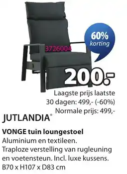 Jysk Jutlandia Vonge tuin loungestoel aanbieding