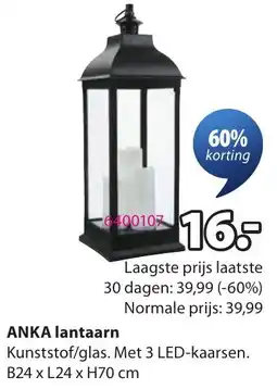 Jysk Anka lantaarn aanbieding