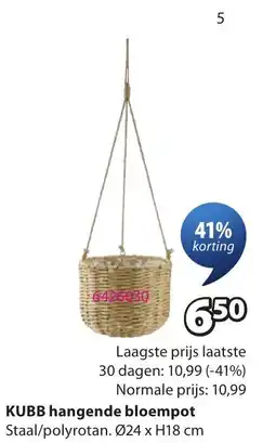 Jysk Kubb hangende bloempot aanbieding