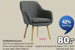 Jysk Udsbjerg fauteuil aanbieding