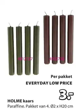 Jysk Holme kaars aanbieding