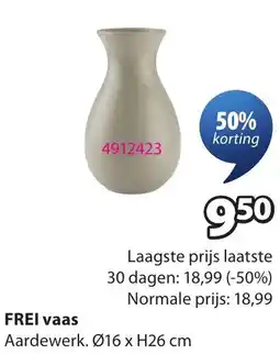 Jysk Frei vaas aanbieding