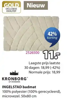 Jysk Kronborg Ingelstad badmat aanbieding