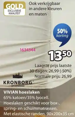 Jysk Kronborg Vivian hoeslaken aanbieding