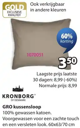 Jysk Kronborg Gro kussensloop aanbieding