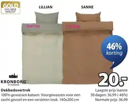 Jysk Kronborg Dekbedovertrek aanbieding
