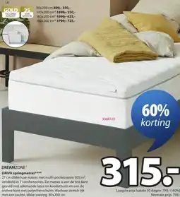 Jysk Dreamzone Driva springmatras aanbieding