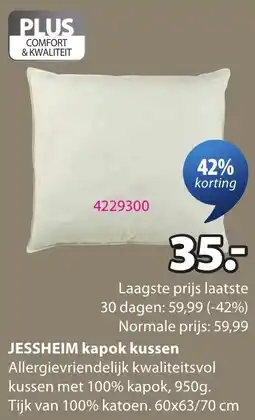 Jysk Jessheim kapok kussen aanbieding
