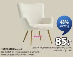 Jysk Hundested fauteuil aanbieding