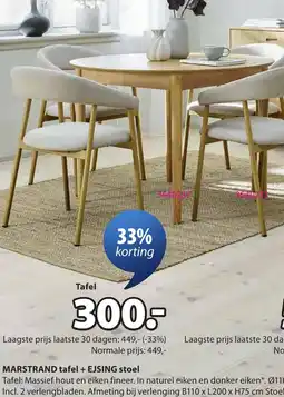 Jysk Marstrand tafel aanbieding