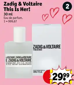 Kruidvat Zadig & Voltaire This Is Her! aanbieding
