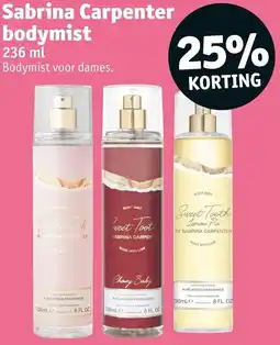 Kruidvat Sabrina Carpenter bodymist aanbieding