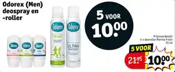 Kruidvat Odorex Men deospray en roller aanbieding