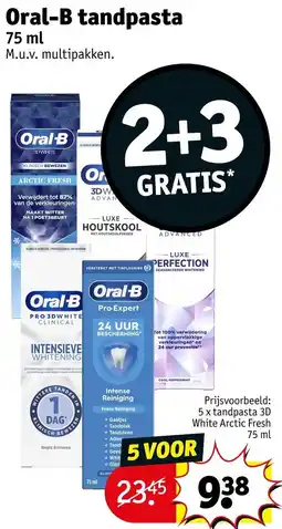 Kruidvat Oral-B tandpasta aanbieding
