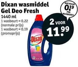 Kruidvat Dixan wasmiddel Gel Deo Fresh aanbieding
