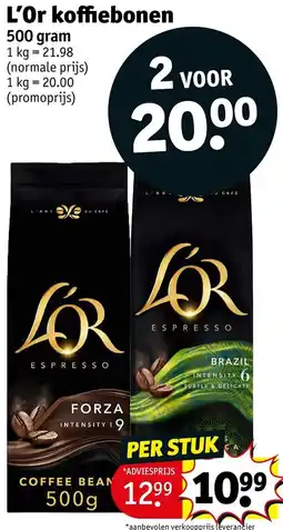 Kruidvat L'Or koffiebonen aanbieding