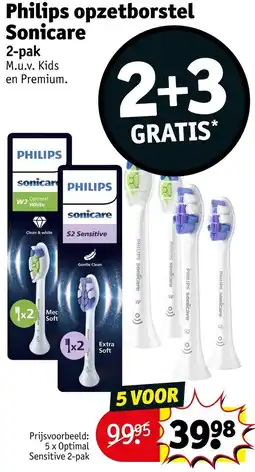 Kruidvat Philips opzetborstel Sonicare aanbieding