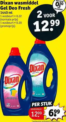 Kruidvat Dixan wasmiddel Gel Deo Fresh aanbieding