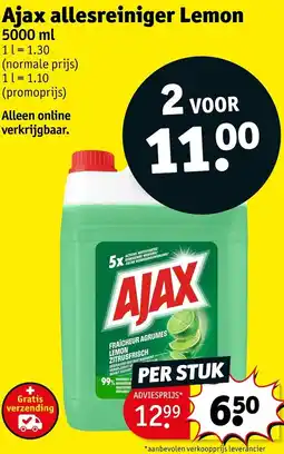 Kruidvat Ajax allesreiniger Lemon aanbieding