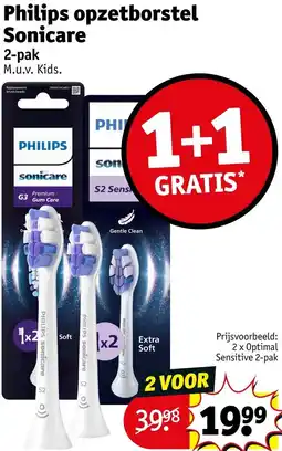 Kruidvat Philips opzetborstel Sonicare aanbieding